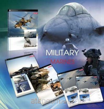 Blok rysunkowy A4/20K 10 szt. MILITARY [SZKOŁA]