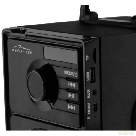 Głośnik BOOMBOX BT MT3145 Bluetooth 5.1+EDR/FM/MP3/MicroSD/USB/AUX/Pilot/USB-C/LED/RMS 15W/PMPO 600W