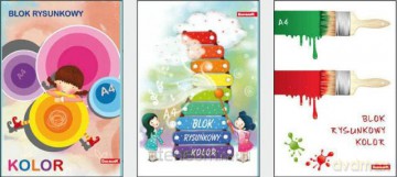 Blok rysunkowy A4/20K kolorowy 10 szt. [SZKOŁA]