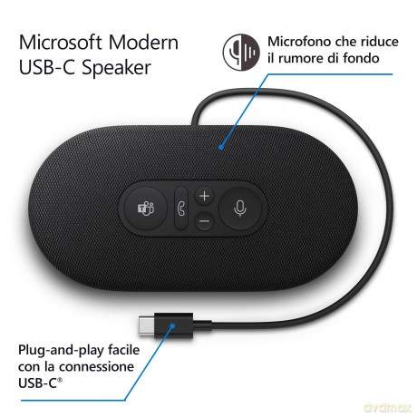 Głośnik MS Modern USB-C Speaker Black 8KZ-00005