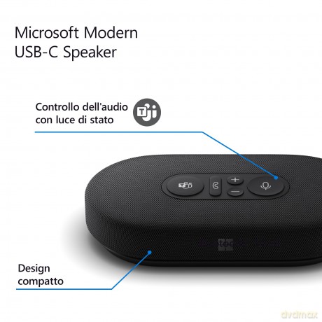 Głośnik MS Modern USB-C Speaker Black 8KZ-00005