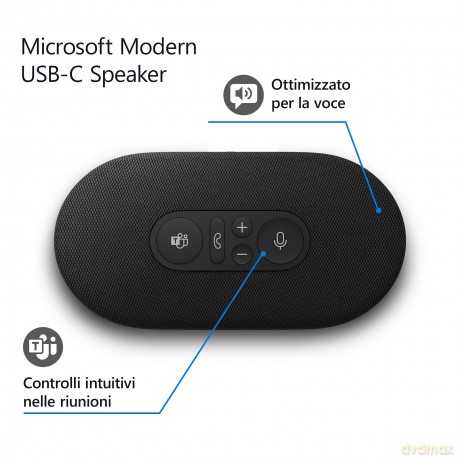 Głośnik MS Modern USB-C Speaker Black 8KZ-00005