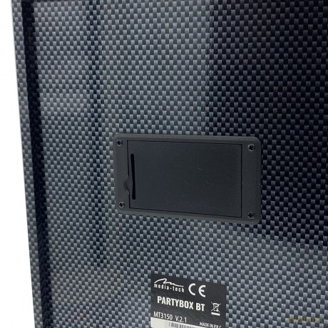 Głośnik PARTYBOX BT MT3150 Karaoke/Bluetooth 5.0/FM/MP3/USB/AUX/LED/USB-C/RMS 18W/PMPO 800W.
