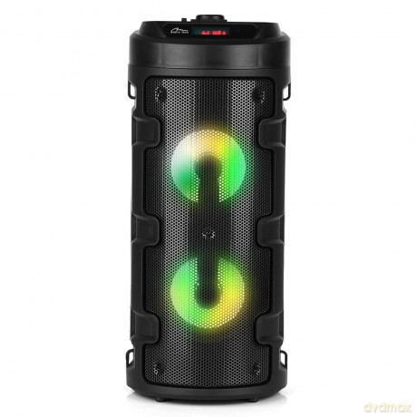 Głośnik PARTYBOX KEG BT MT3165 V2.0 Karaoke/Bluetooth 5.0+EDR/FM/MP3/MicroSD/USB/Equalizer/AUX/Jack 6.3/Pilot/Pasek/USB-C/LED/RMS 40W/PMPO 1000W