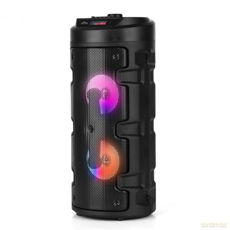 Głośnik PARTYBOX KEG BT MT3165 V2.0 Karaoke/Bluetooth 5.0+EDR/FM/MP3/MicroSD/USB/Equalizer/AUX/Jack 6.3/Pilot/Pasek/USB-C/LED/RMS 40W/PMPO 1000W