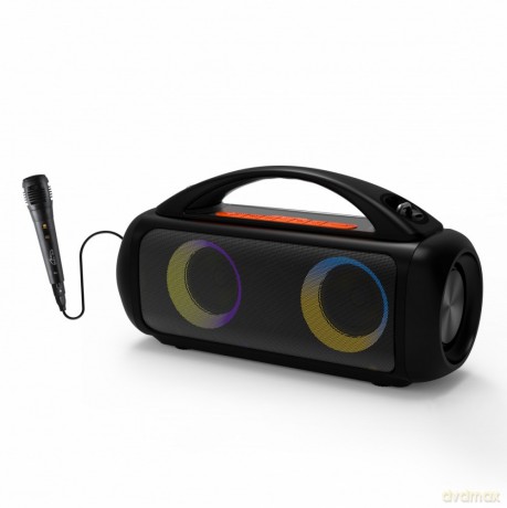 Głośnik POWER AUDIO PRO MT3184 Karaoke/Bluetooth 5.3/TWS/MP3/MicroSD/USB/Jack 6.3/AUX/Equalizer/USB-C/IPX5/RGB/16h/RMS 60W/PMPO 1200W