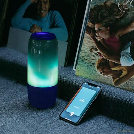 Głośnik przenośny Bluetooth LED Niebieski
