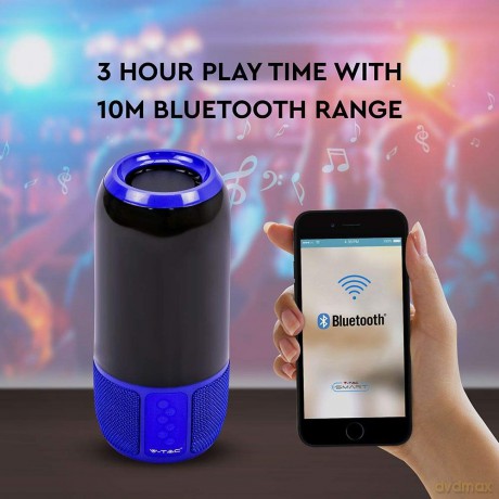 Głośnik przenośny Bluetooth LED Niebieski