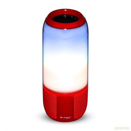 Głośnik przenośny LED Bluetooth Czerwony