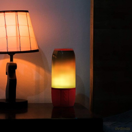 Głośnik przenośny LED Bluetooth Czerwony