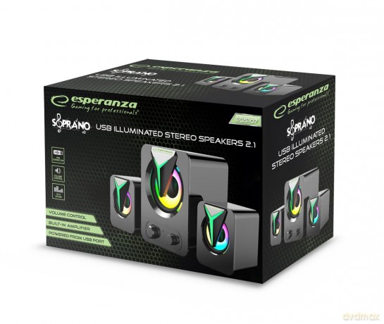 Głośniki 2.1 USB Rainbow Soprano
