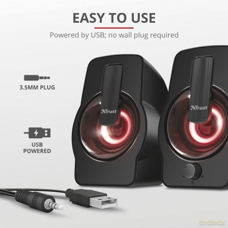 Głośniki GEMI RGB 2.0 czarne