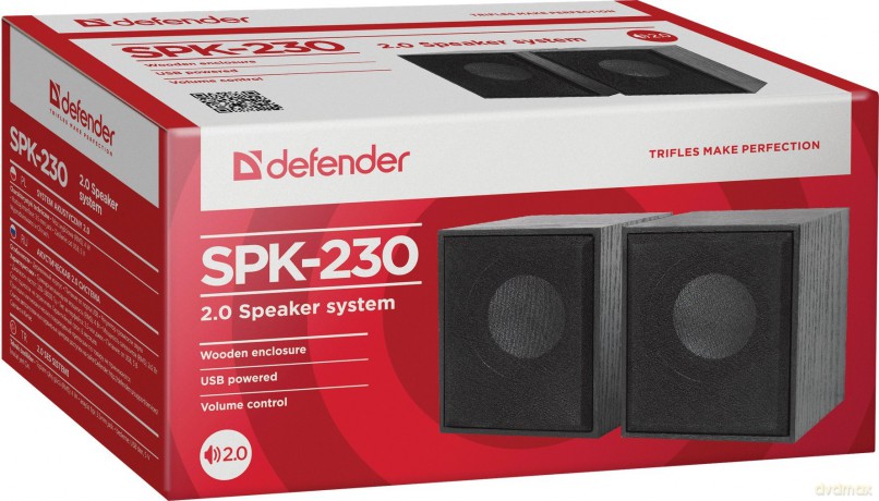 Głośniki SPK-230 komputerowe 4W 2.0 drewniane USB