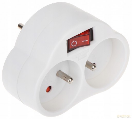 Gniazdko prądowe X2 z wyłącznikiem Energy MCE31 3680W