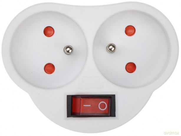 Gniazdko prądowe X2 z wyłącznikiem Energy MCE31 3680W