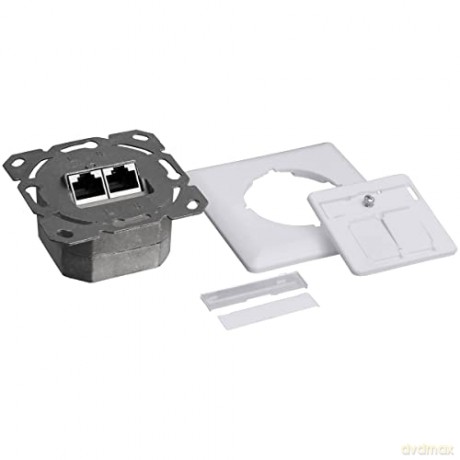 Gniazdo nat/podt. CAT5e 2xRJ45 ekranowane