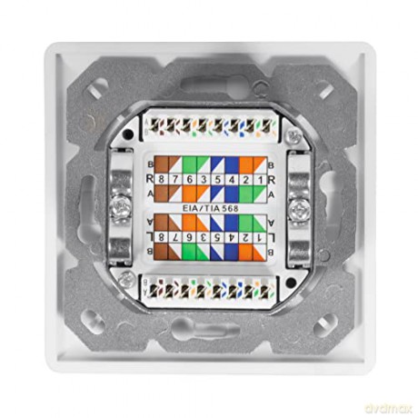Gniazdo nat/podt. CAT5e 2xRJ45 ekranowane