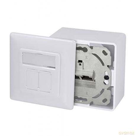 Gniazdo nat/podt. CAT5e 2xRJ45 ekranowane