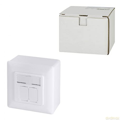 Gniazdo nat/podt. CAT5e 2xRJ45 ekranowane