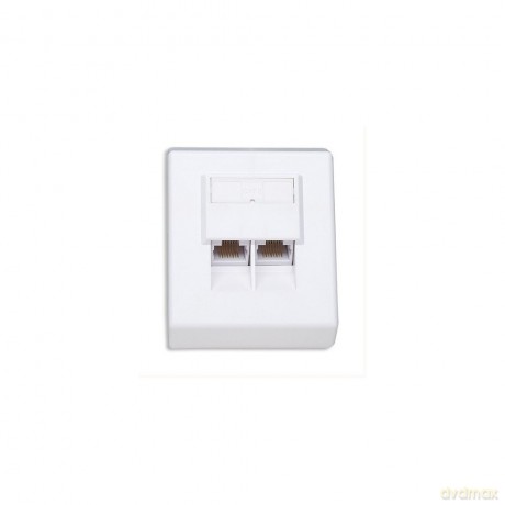 Gniazdo natynkowe Cat.6 2xRJ45 UTP, biale