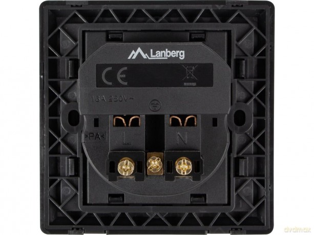 Gniazdo podtynkowe 230V pojedyncze + 2x USB 2.1A schuko czarne