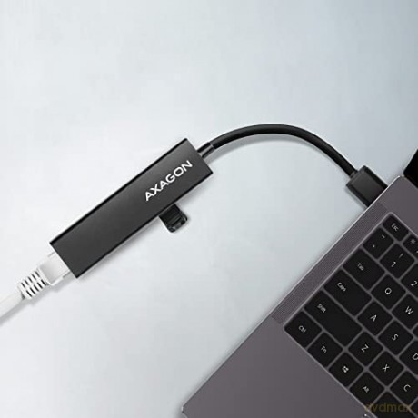 HMA-GL3A Wieloportowy hub 3x USB-A + GLAN, USB3.2 Gen 1, metalowy, 20cm USB-A kabel