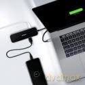 HMC-6GL Wieloportowy hub 3x USB-A, HDMI, RJ-45, USB 3.2 Gen 1 hub, PD 100W 20cm USB-C kabel