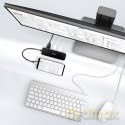 HMC-6GL Wieloportowy hub 3x USB-A, HDMI, RJ-45, USB 3.2 Gen 1 hub, PD 100W 20cm USB-C kabel