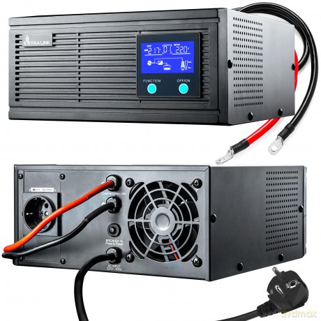 Inwerter Piorun 2000VA 1500W 12 VDC czysta sinusoida