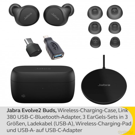 Jabra Evolve2 Buds USB-C MS Bezprzewodowa podkładka ładująca