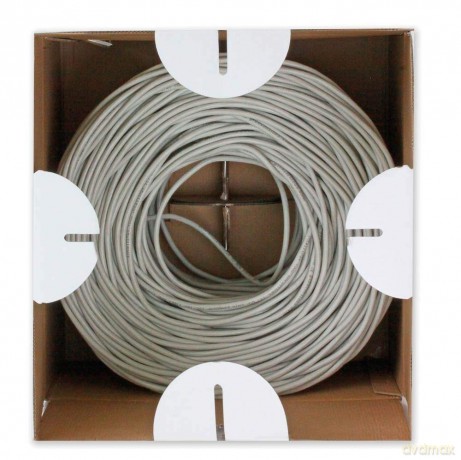 Kabel instalacyjny skrętka Cat5e UTP 4x2 drut CCA 305m szary