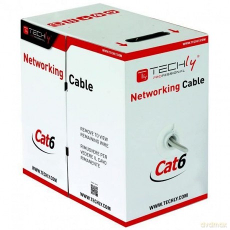 Kabel instalacyjny skrętka UTP Cat6 4x2 drut CCA 305m niebieski