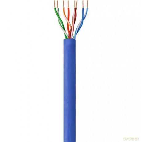 Kabel instalacyjny skrętka UTP Cat6 4x2 drut CCA 305m niebieski