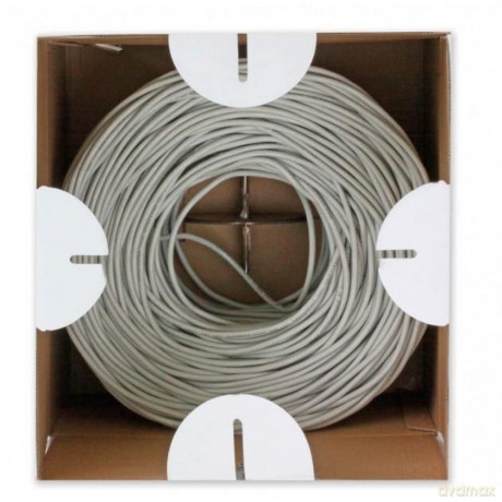 Kabel instalacyjny skrętka UTP Cat6 4x2 linka CCA 305m szary