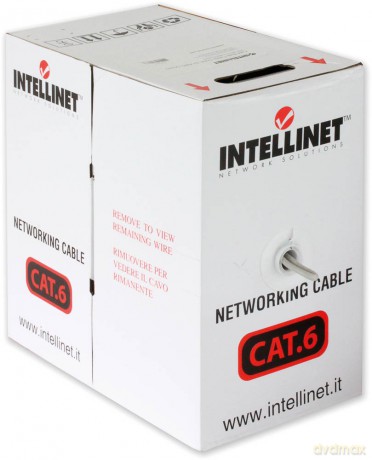 Kabel instalacyjny skrętka UTP Cat6 CCA drut, 23 AWG, 305m szary