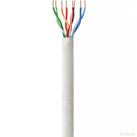 Kabel instalacyjny skrętka UTP Cat6 CCA drut, 23 AWG, 305m szary
