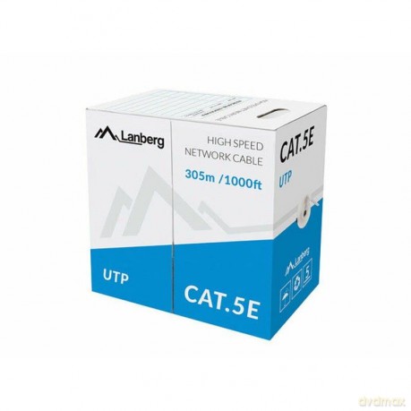 Kabel LAN UTP 100Mb/s 305m drut cca zielony