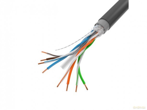 Kabel LAN UTP KAT-6 305M drut outdoor żelowany CU fluke passed, czarny