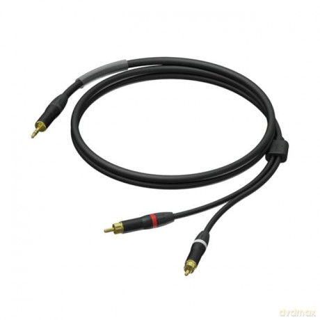 Kabel Męski 3,5mm - 2x Wtyk męski RCA/Cinch RCA/CinchUltraflex 1,5m - PRA711/1.5