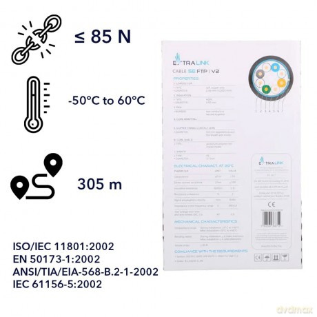 Kabel sieciowy CAT5E FTP zewnętrzny 305m
