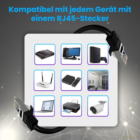 Kabel sieciowy LAN Patchcord CAT.5E FTP 0,5m foliowana skręcona para, miedziany