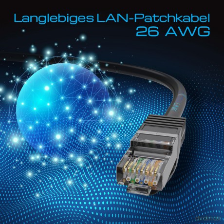 Kabel sieciowy LAN Patchcord CAT.5E FTP 2m, foliowana skręcona para, miedziany
