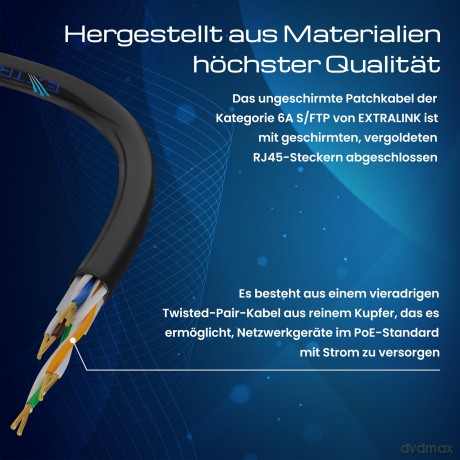 Kabel sieciowy LAN Patchcord CAT.5E FTP 5m, foliowana skręcana para, miedziany