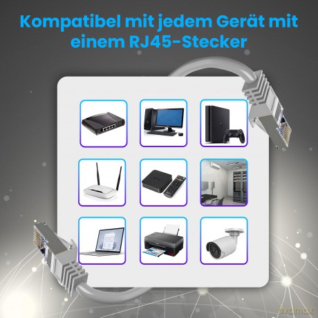 Kabel sieciowy LAN Patchcord CAT.5E UTP 3m, skręcona para, miedziany