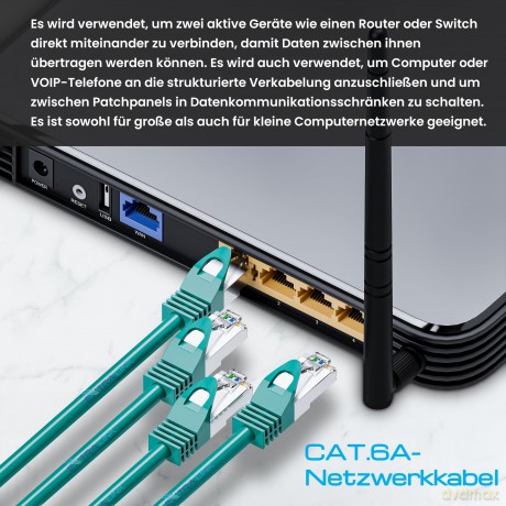 Kabel sieciowy LAN Patchcord CAT.6 FTP 1m 1GBIT foliowana skręcona para, miedziany