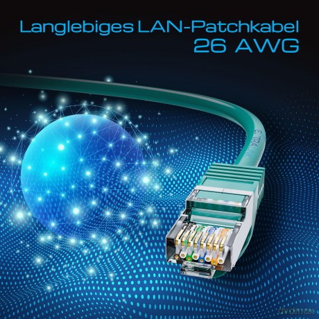 Kabel sieciowy LAN Patchcord CAT.6 FTP 5m 1GBIT foliowana skręcona para, miedziany