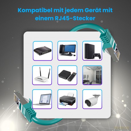 Kabel sieciowy LAN Patchcord CAT.6 FTP 5m 1GBIT foliowana skręcona para, miedziany