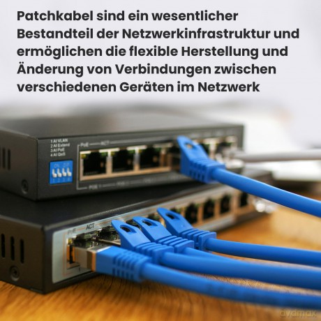 Kabel sieciowy LAN Patchcord CAT.6A S/FTP 1m 10G foliowana skręcona para, miedziany