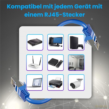 Kabel sieciowy LAN Patchcord CAT.6A S/FTP 2m 10G foliowana skręcona para, miedziany