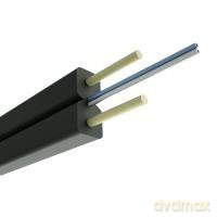 Kabel światłowodowy OS2 FTTH płaski SM 2J 9/125 LSOH Czarny 1000m